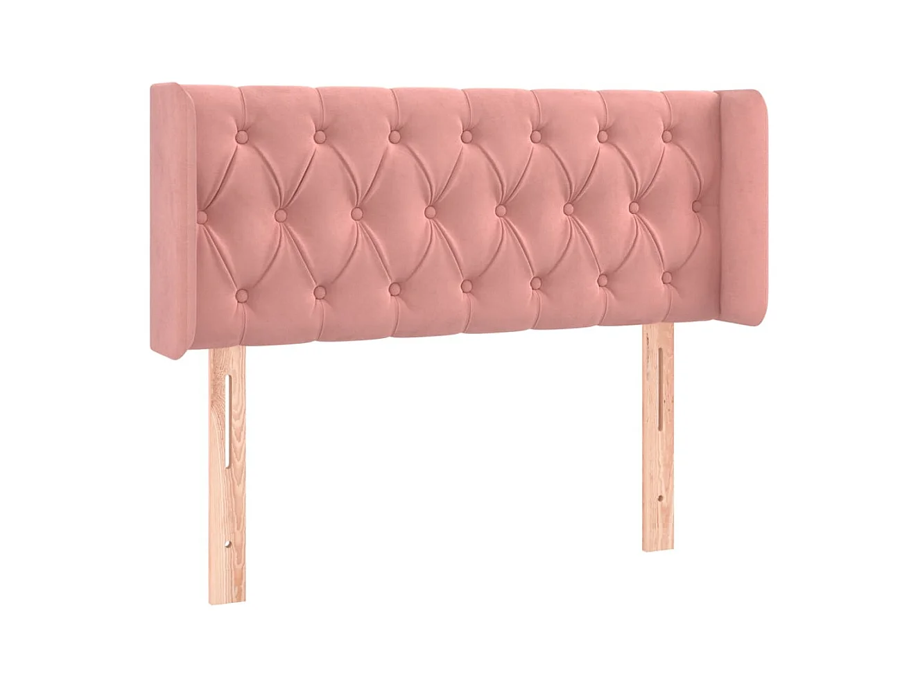 Tête de Lit | Panneau de tête pour lit Moderne à LED Rose 103x16x78/88 cm Velours