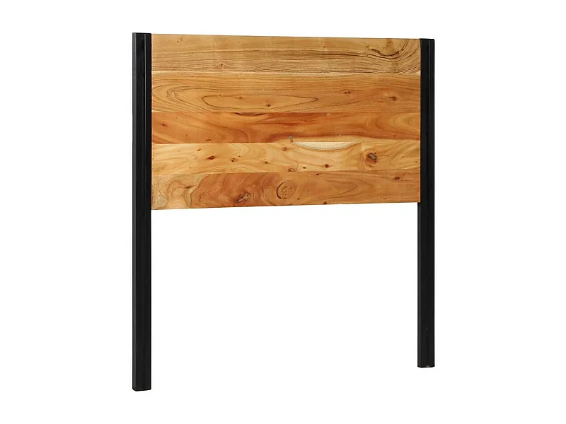 Mueble cabecero | Cabecero | Cabezal de cama 100 cm Madera Maciza Acacia y Hierro