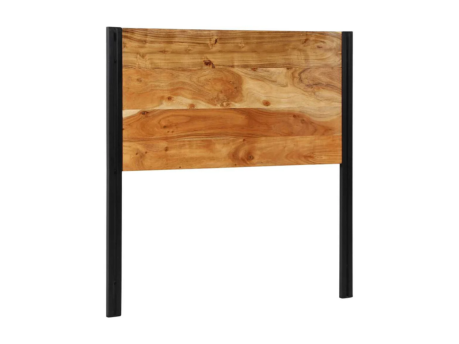 Mueble cabecero | Cabecero | Cabezal de cama 100 cm Madera Maciza Acacia y Hierro