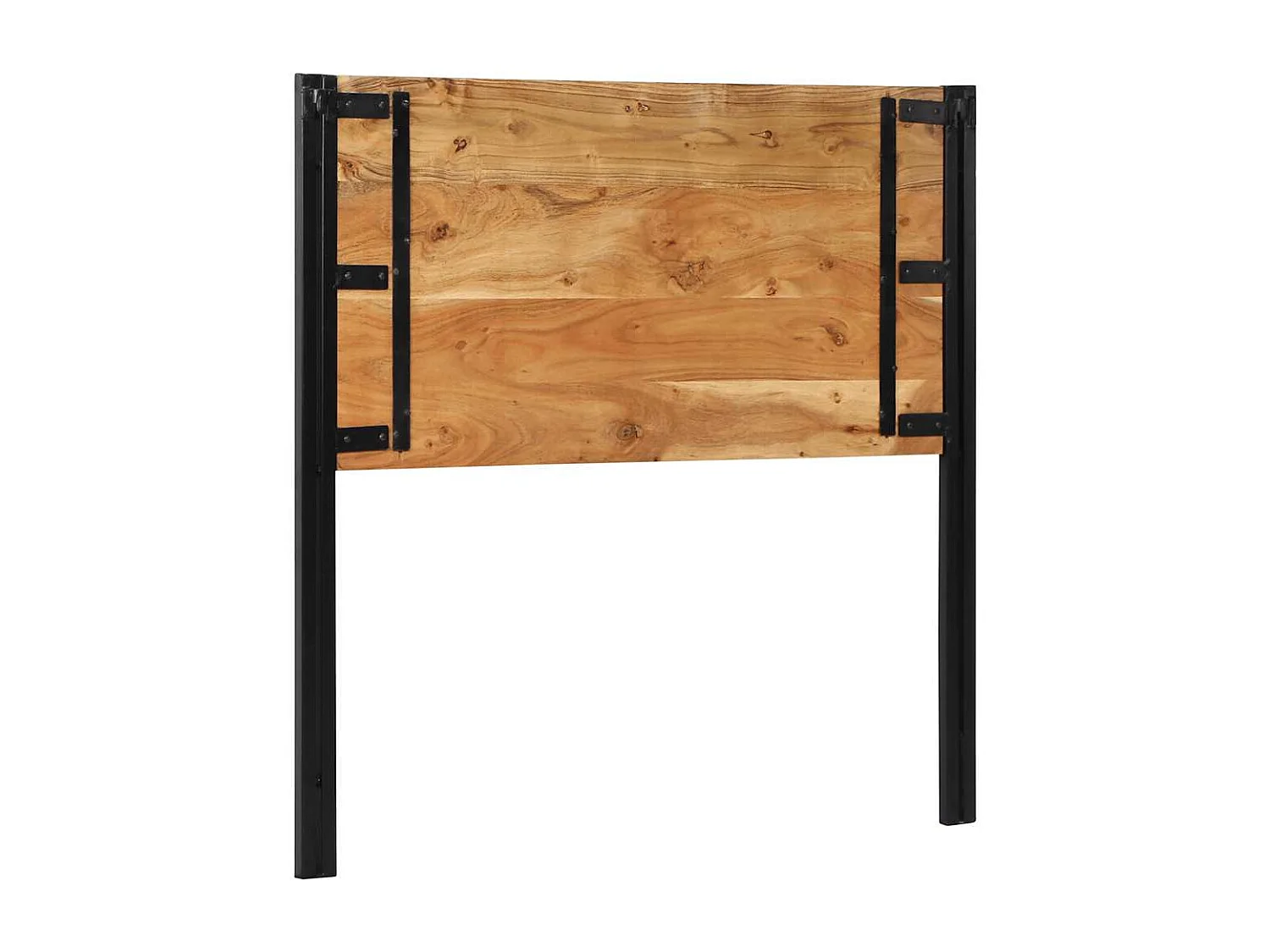 Tête de Lit | Panneau de tête pour lit Moderne 100 cm bois massif d'acacia et fer