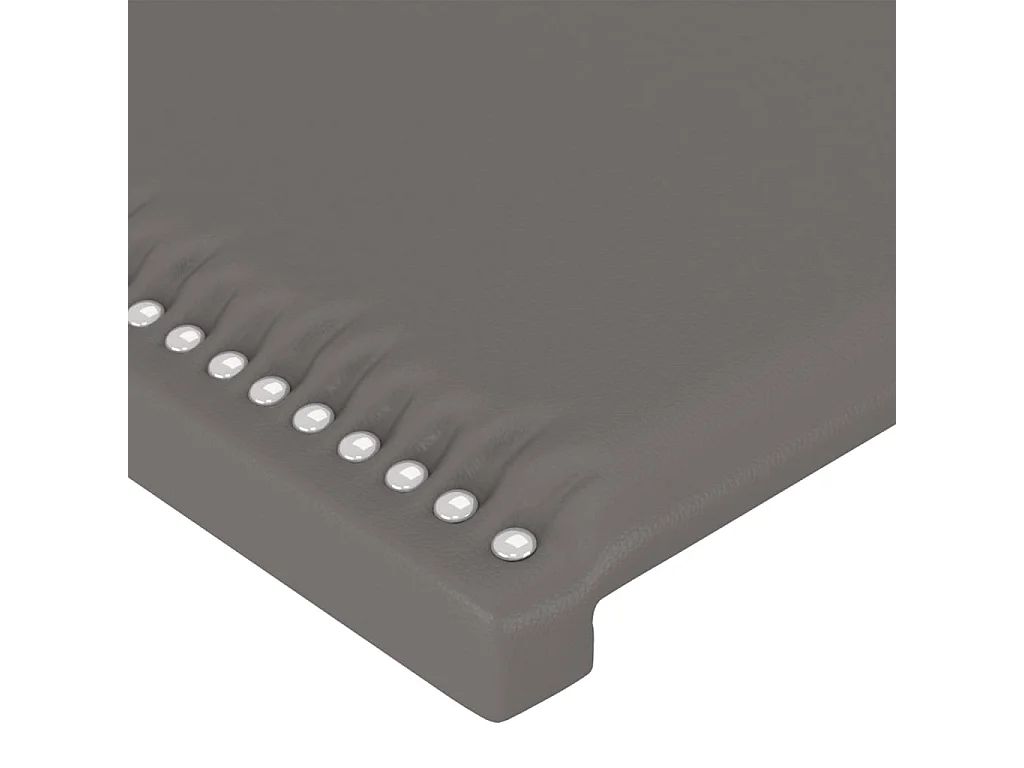 Hoofdbord | Hoofdeinde LED 100x5x118/128 cm kunstleer grijs