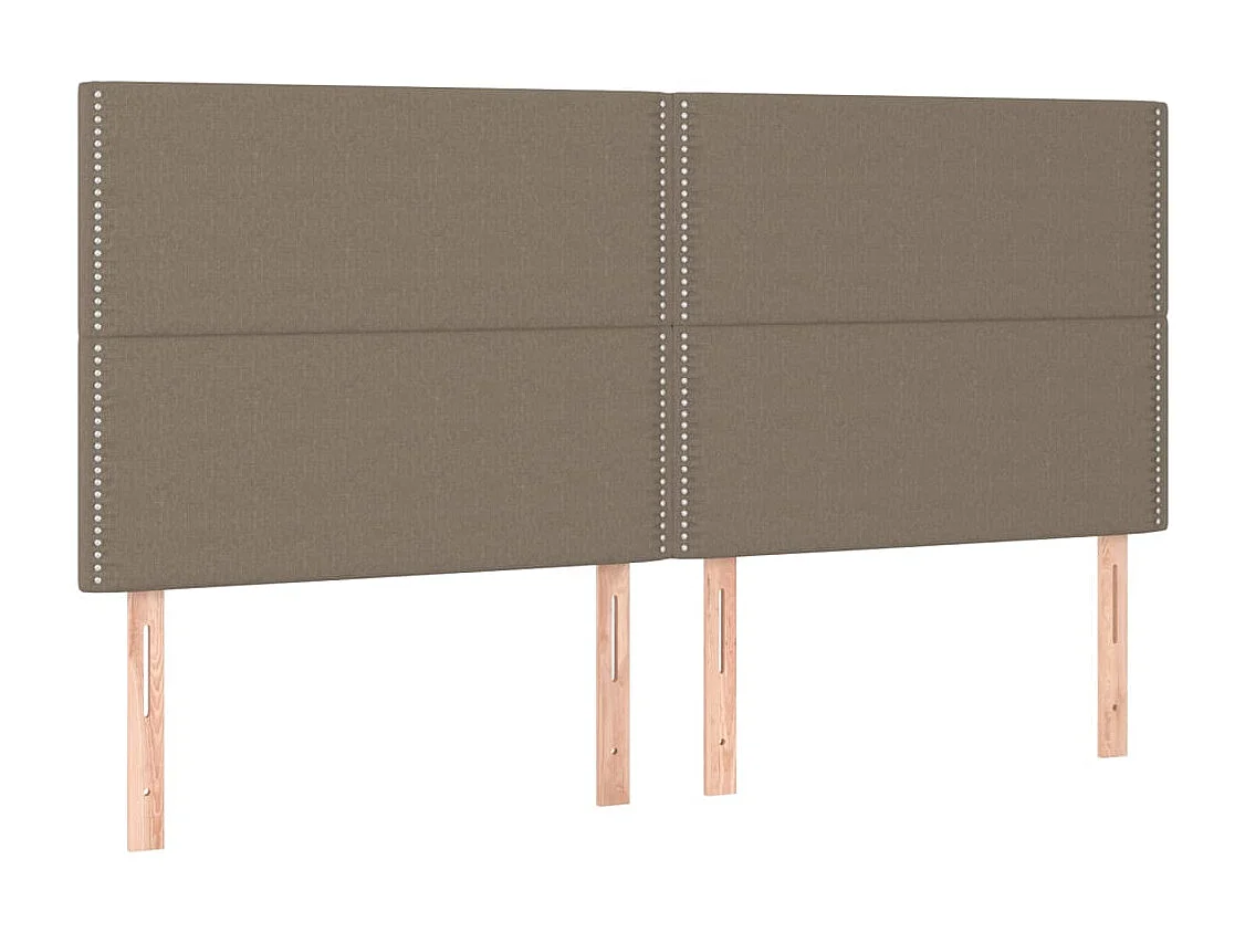 Hoofdbord | Hoofdeinde LED 200x5x118/128 cm stof taupe