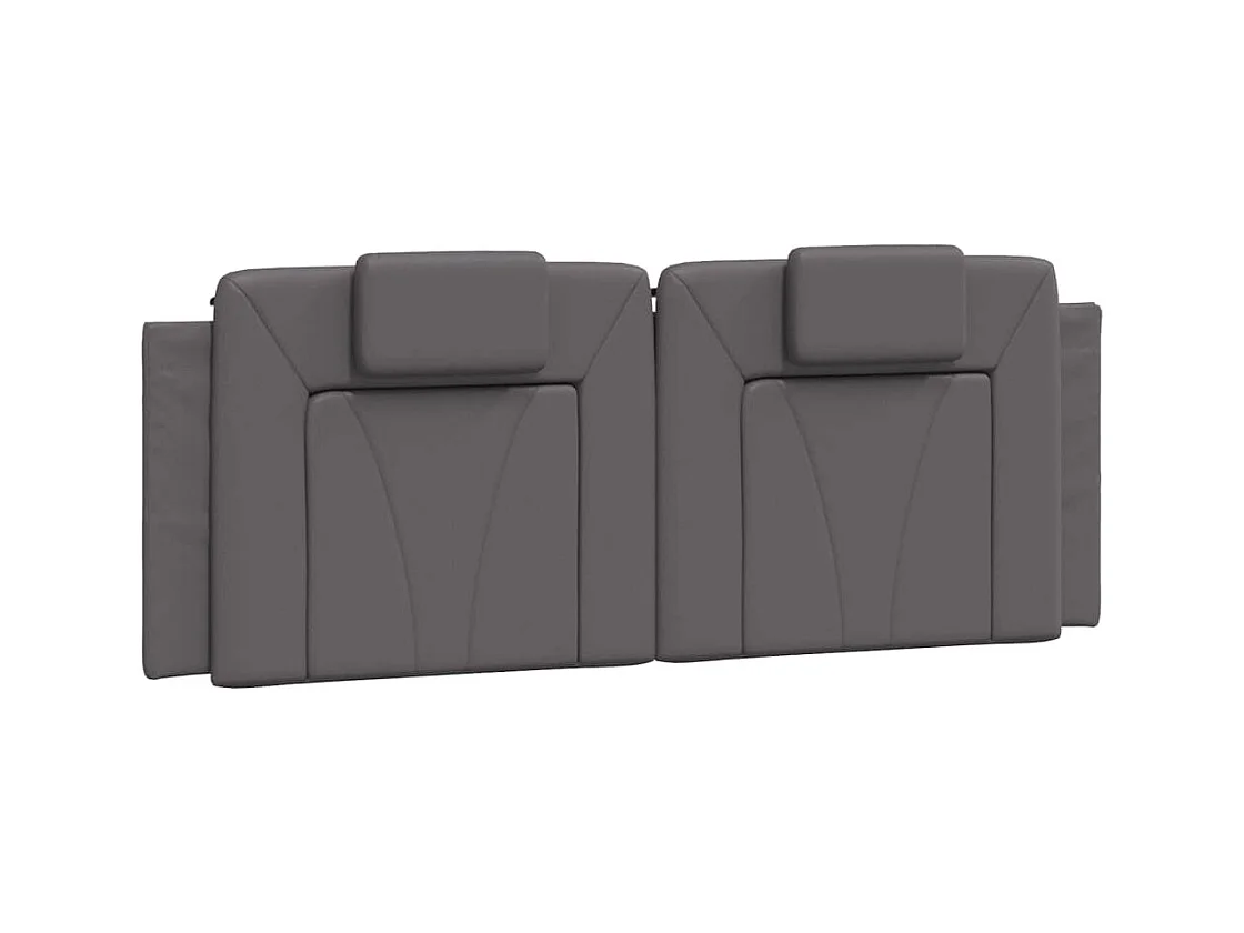 Tête de lit | Coussin de tête de lit | Tête de lit décoratif gris 120 cm similicuir
