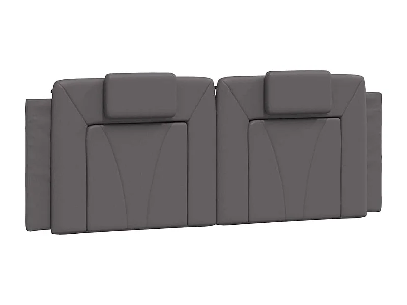 Cabecero de Cama | Cabezal de cama | Mueble de cabecero acolchado Viana cuero sintético gris 120 cm