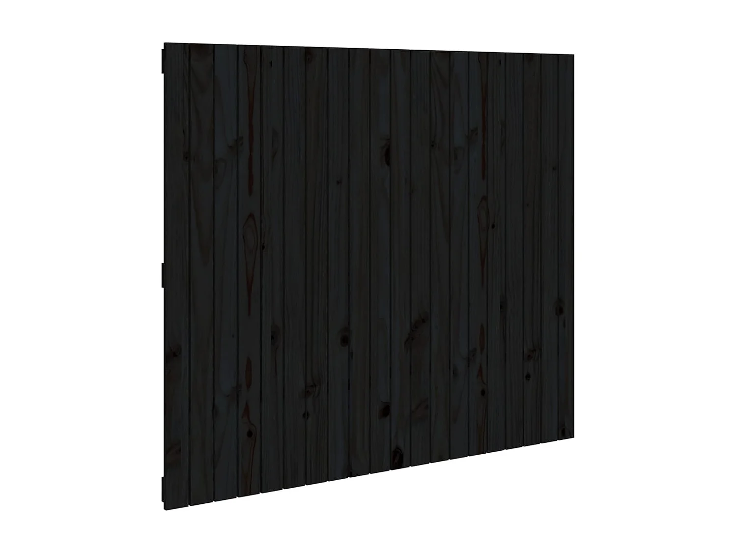 Tête de lit murale | Panneau de tête pour lit Moderne  Noir 127,5x3x110 cm Bois massif de pin