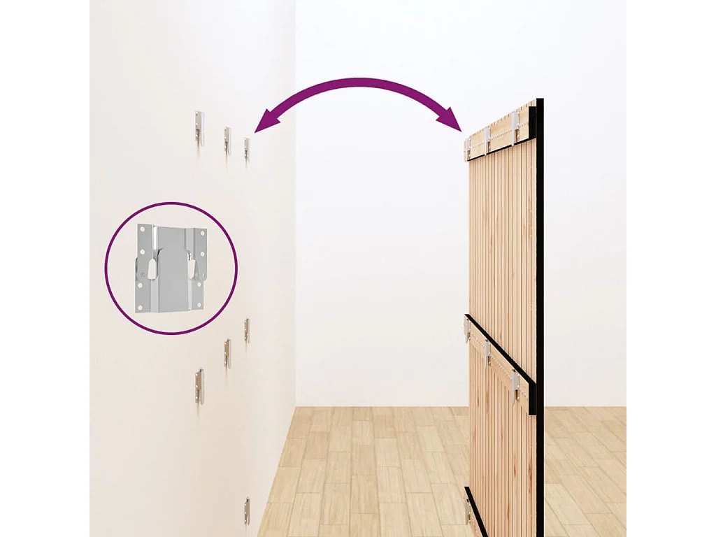 Tête de lit murale | Panneau de tête pour lit Moderne  Noir 127,5x3x110 cm Bois massif de pin