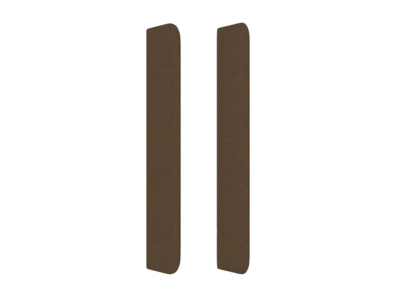 Hoofdbord | Hoofdeinde met randen 183x16x118/128 cm stof donkerbruin