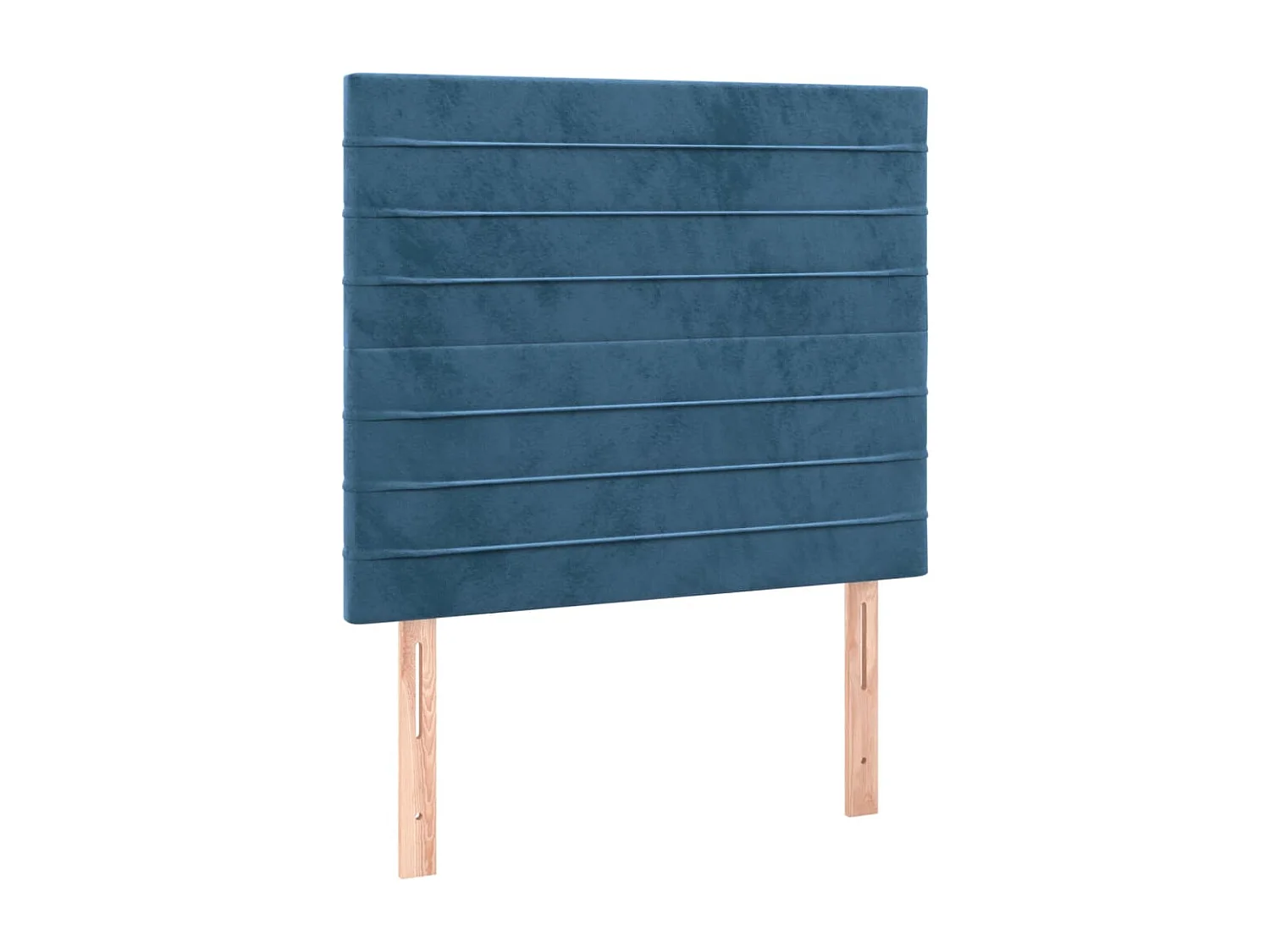 Hoofdbord | Hoofdeinde LED 90x5x118/128 cm fluweel donkerblauw