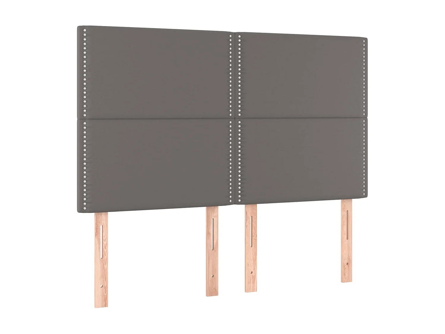 Hoofdbord | Hoofdeinde LED 144x5x118/128 cm kunstleer grijs