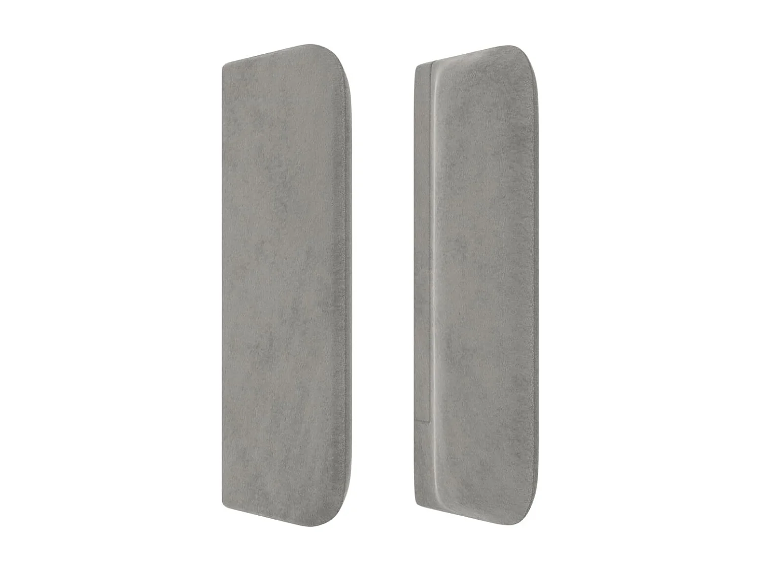 Tête de Lit | Panneau de tête pour lit Moderne avec oreilles Gris clair 183x16x78/88 cm Velours