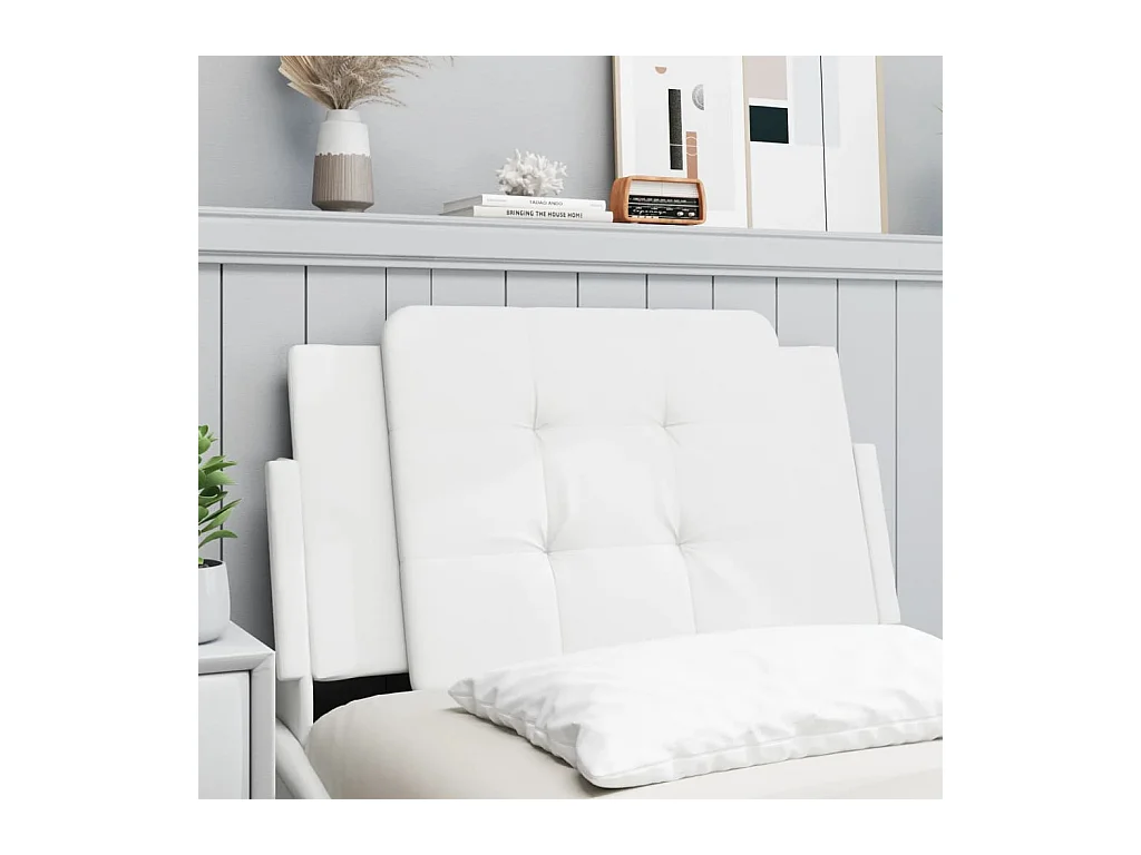 Tête de lit | Coussin de tête de lit | Tête de lit décoratif blanc 80 cm similicuir