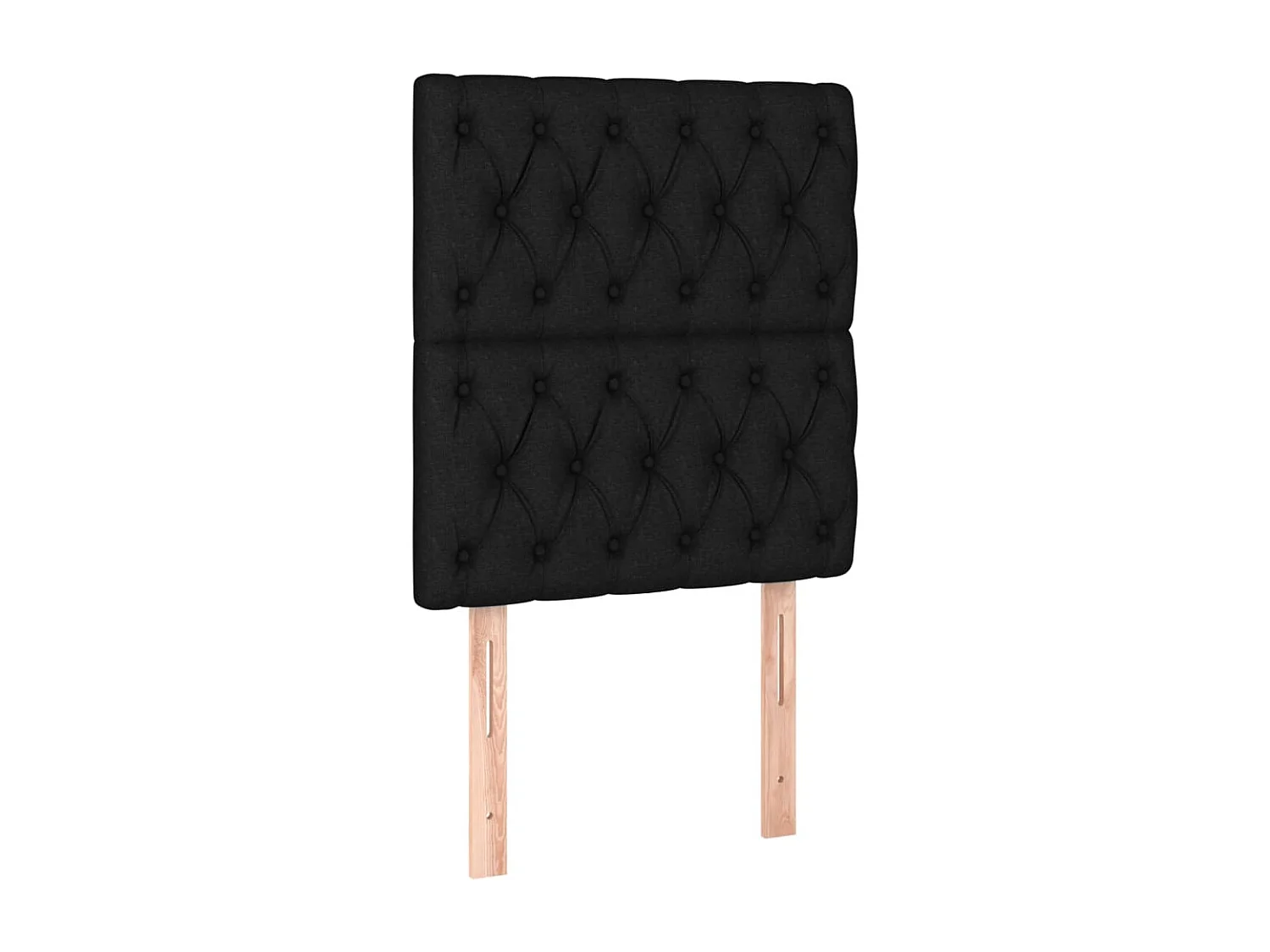 Tête de Lit | Panneau de tête pour lit Moderne à LED Noir 80x7x118/128 cm Tissu
