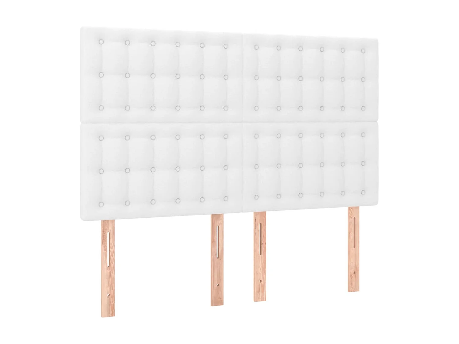Hoofdbord | Hoofdeinde LED 144x5x118/128 cm kunstleer wit