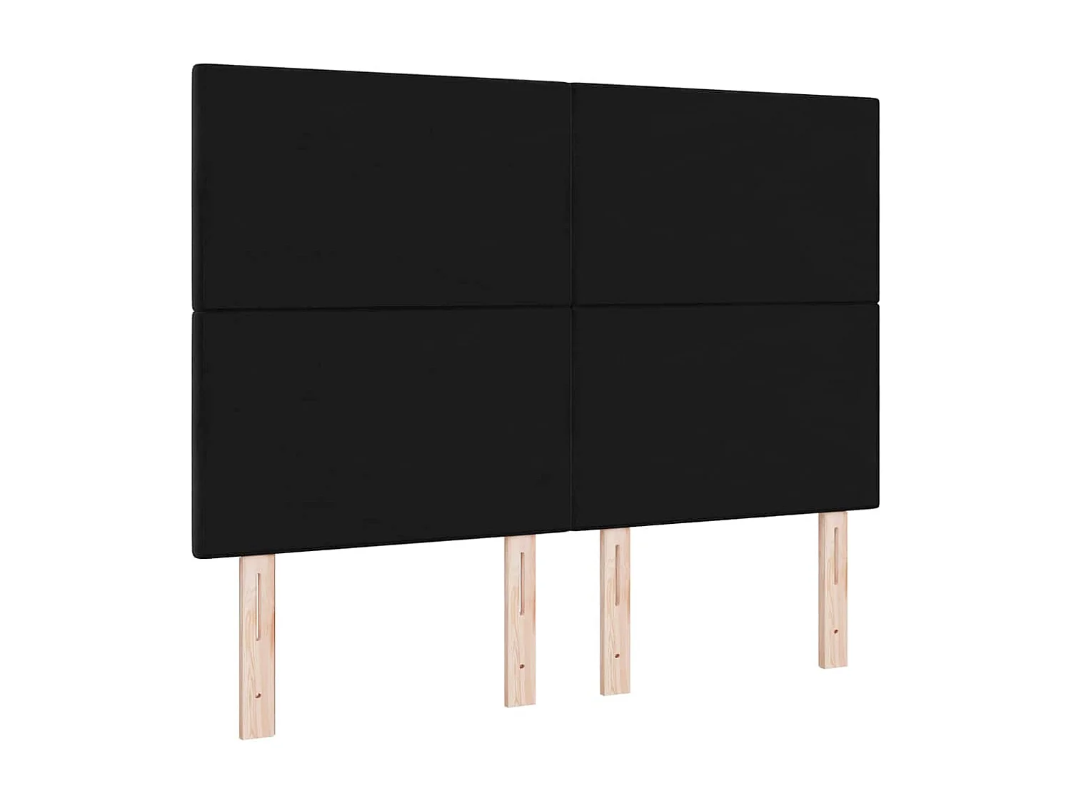 Tête de lit Montage mural | Panneau de tête pour lit Moderne  avec tête de lit Noir 160 cm Velours