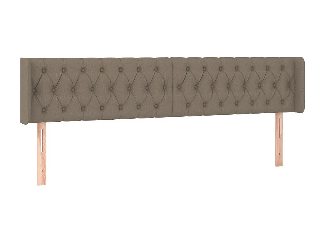 Hoofdbord | Hoofdeinde LED 183x16x78/88 cm stof taupe
