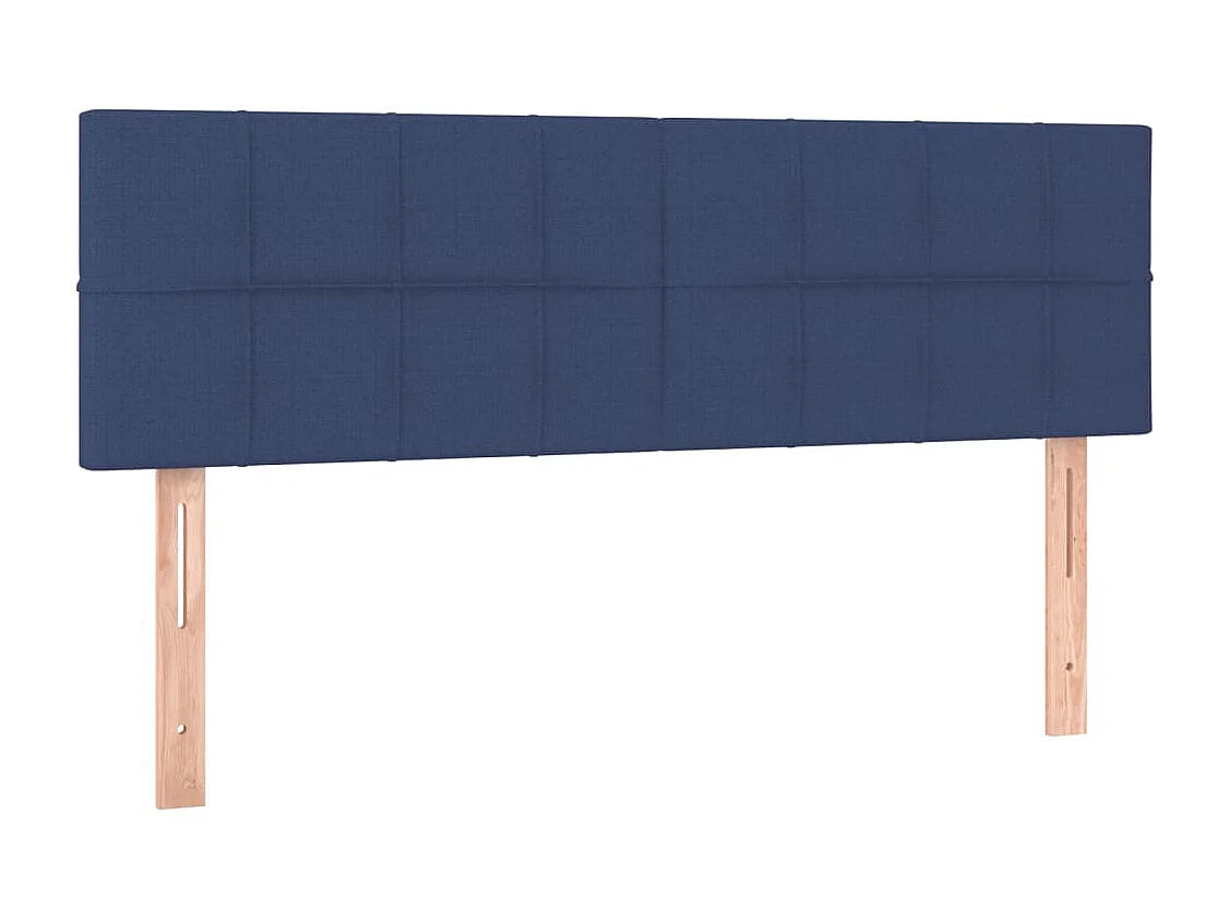 Cabeceros | Cabezal de cama | Mueble de cabecero 2 unidades tela azul 72x5x78/88 cm