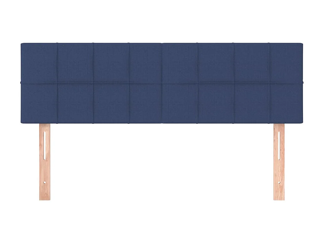 Cabeceros | Cabezal de cama | Mueble de cabecero 2 unidades tela azul 72x5x78/88 cm