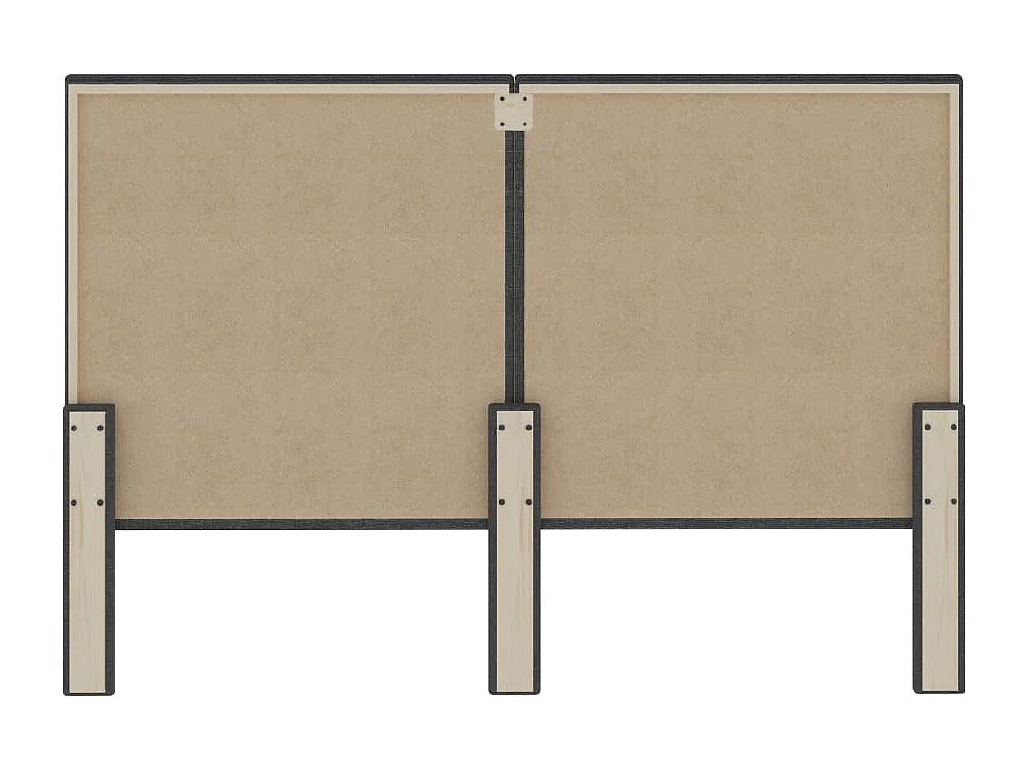 Tête de Lit | Panneau de tête pour lit Moderne Gris foncé Tissu 180x200 cm