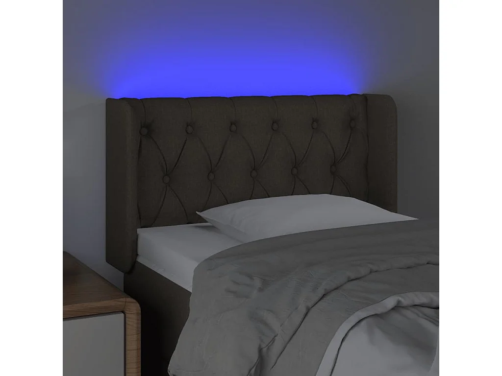Hoofdbord | Hoofdeinde LED 83x16x78/88 cm stof taupe
