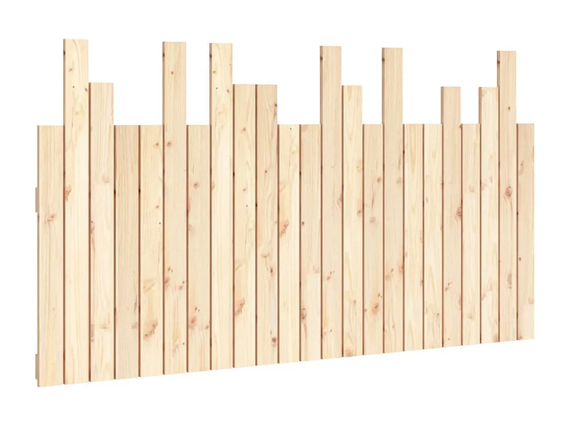 Cabecero de Cama | Cabezal de cama | Mueble de cabecero de pared madera maciza de pino 146,5x3x80 cm