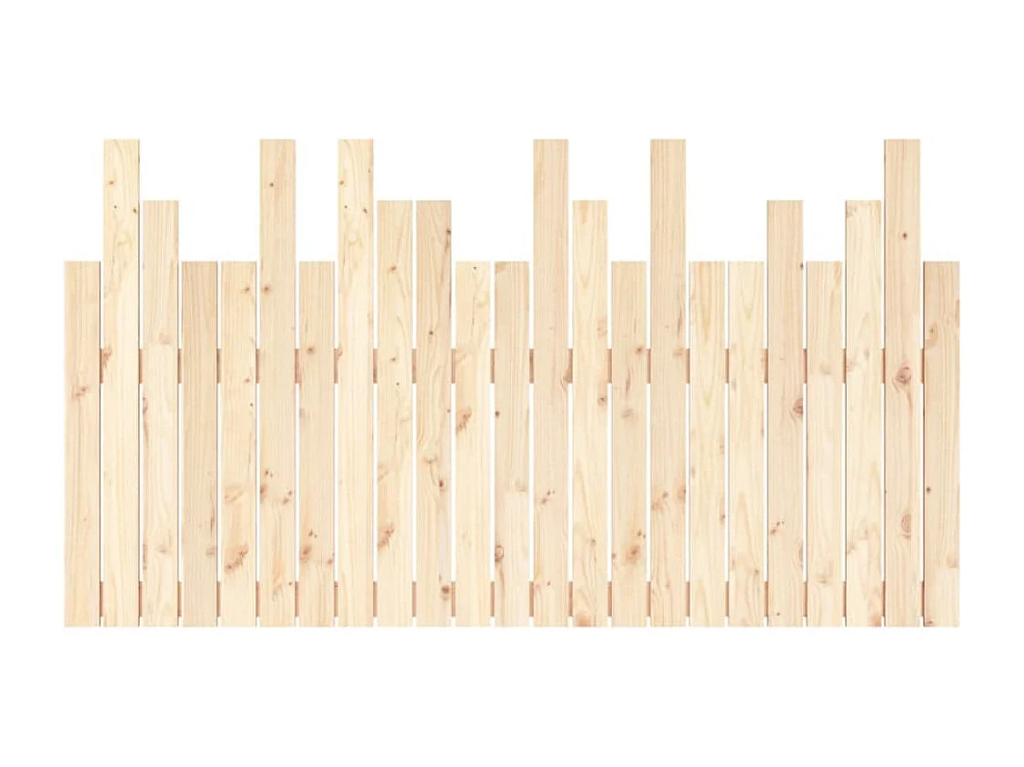 Cabecero de Cama | Cabezal de cama | Mueble de cabecero de pared madera maciza de pino 146,5x3x80 cm