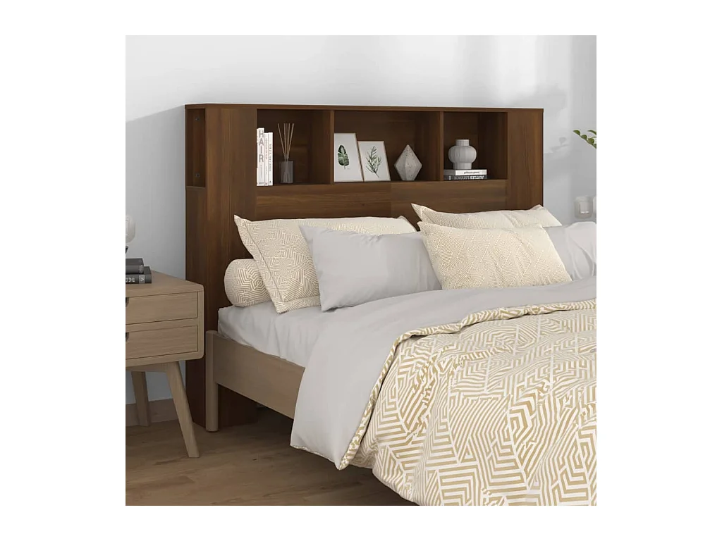 Cabecero de Cama | Cabezal de Cama | Mueble cabecero color roble marrón 140x18,5x104,5 cm