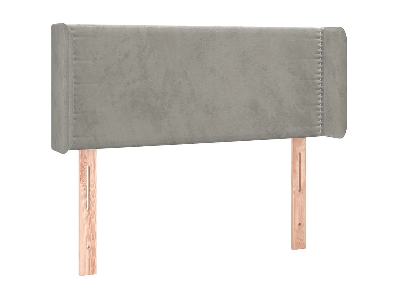 Hoofdbord | Hoofdeinde LED 103x16x78/88 cm fluweel lichtgrijs