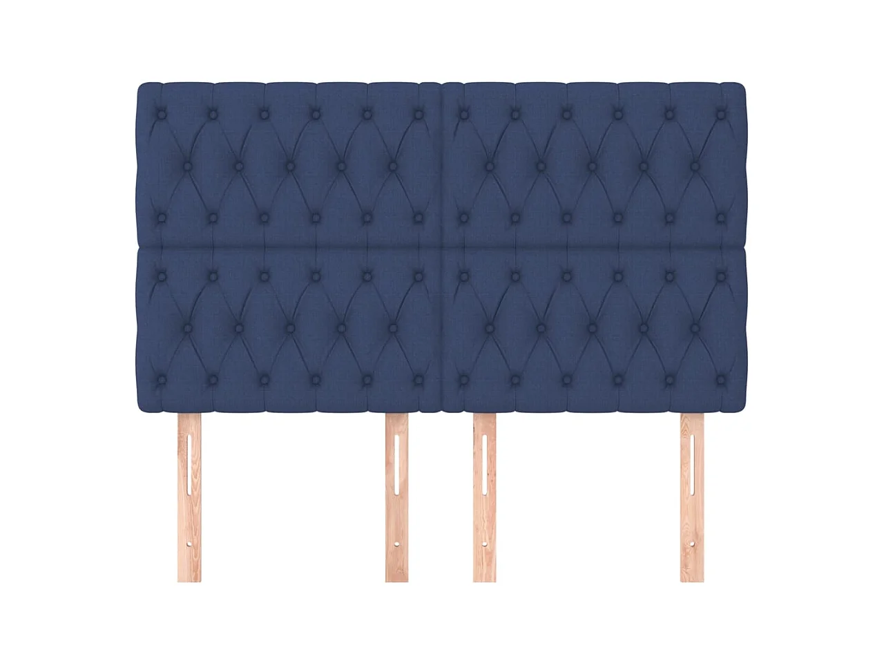 Cabeceros | Cabezal de cama | Mueble de cabecero 4 unidades tela azul 72x7x78/88 cm