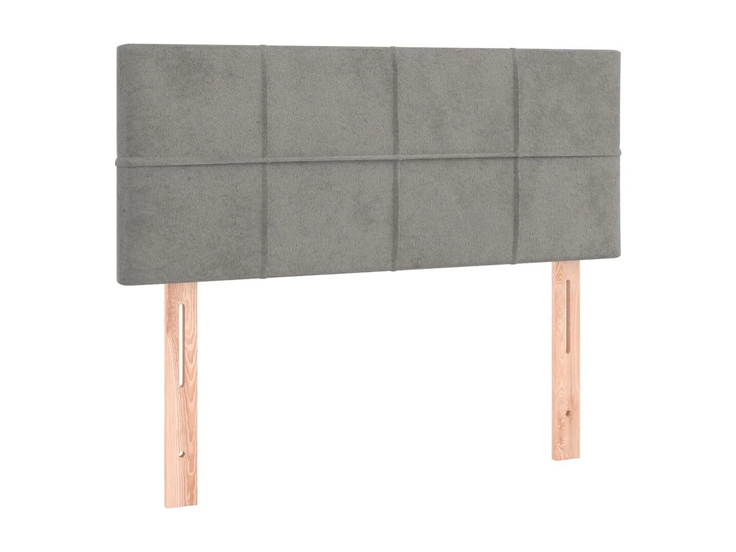 Tête de Lit | Panneau de tête pour lit Moderne à LED Gris clair 90x5x78/88 cm Velours
