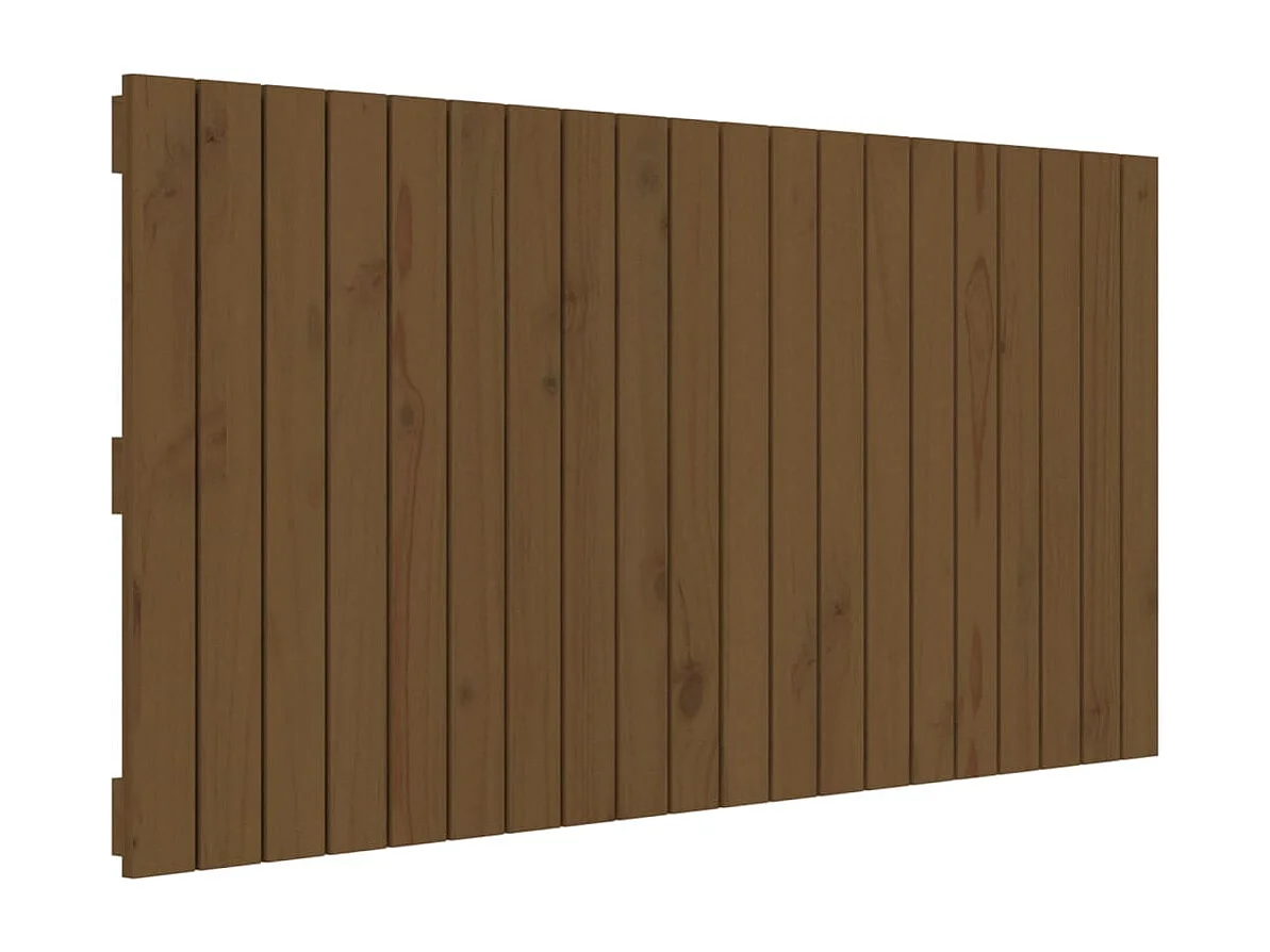 Tête de lit murale | Panneau de tête pour lit Moderne  Marron miel 127,5x3x60 cm Bois massif de pin