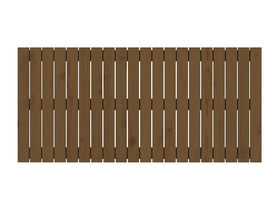Tête de lit murale | Panneau de tête pour lit Moderne  Marron miel 127,5x3x60 cm Bois massif de pin