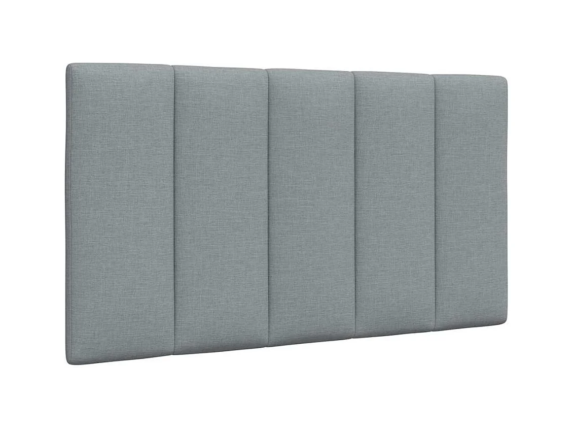 Cabecero de Cama | Cabezal de cama | Mueble de cabecero acolchado Hanko tela gris claro 80 cm