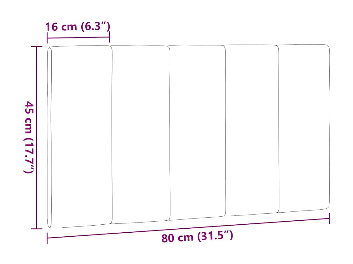 Cabecero de Cama | Cabezal de cama | Mueble de cabecero acolchado Hanko tela gris claro 80 cm