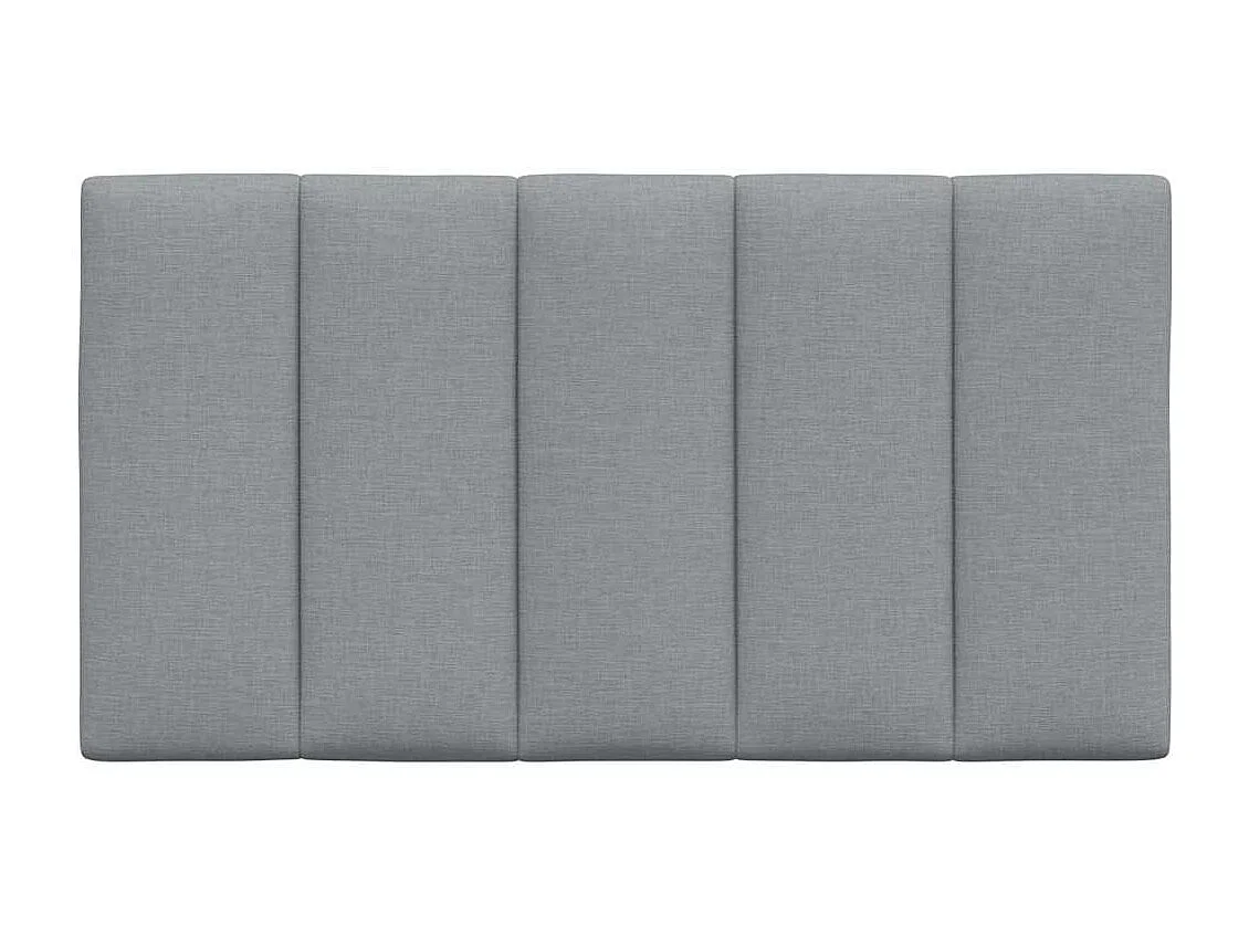 Cabecero de Cama | Cabezal de cama | Mueble de cabecero acolchado Hanko tela gris claro 80 cm