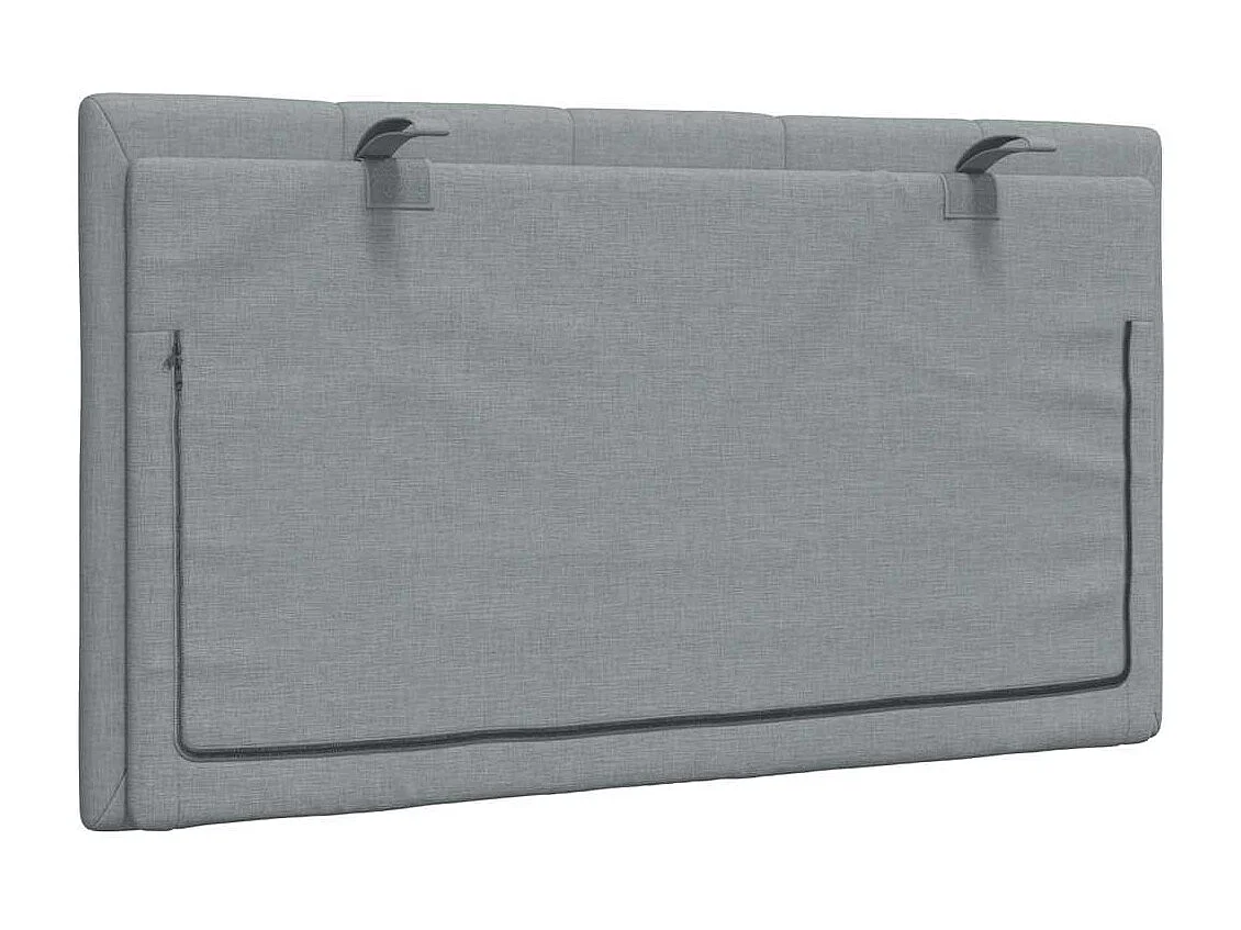 Cabecero de Cama | Cabezal de cama | Mueble de cabecero acolchado Hanko tela gris claro 80 cm