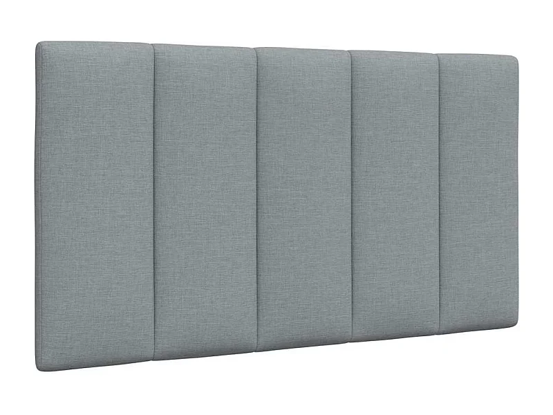 Cabecero de Cama | Cabezal de cama | Mueble de cabecero acolchado Hanko tela gris claro 80 cm