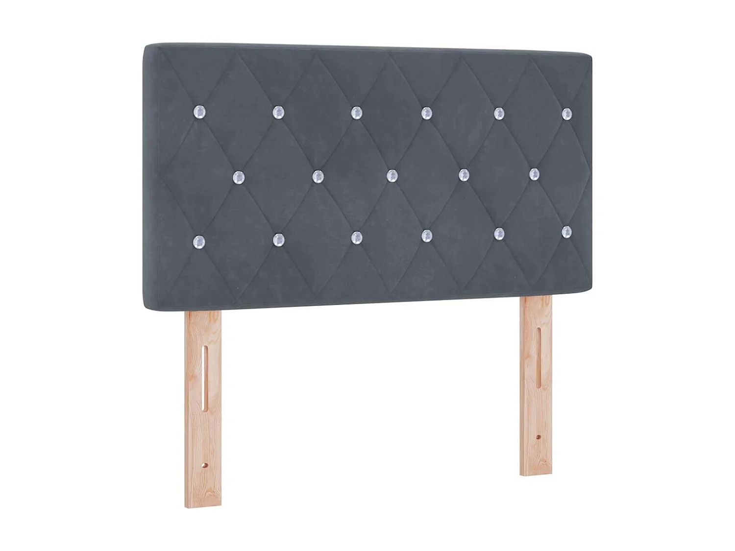 Tête de Lit | Panneau de tête pour lit Moderne en Velours Argyle Manuel Gris foncé 80 cm Velours