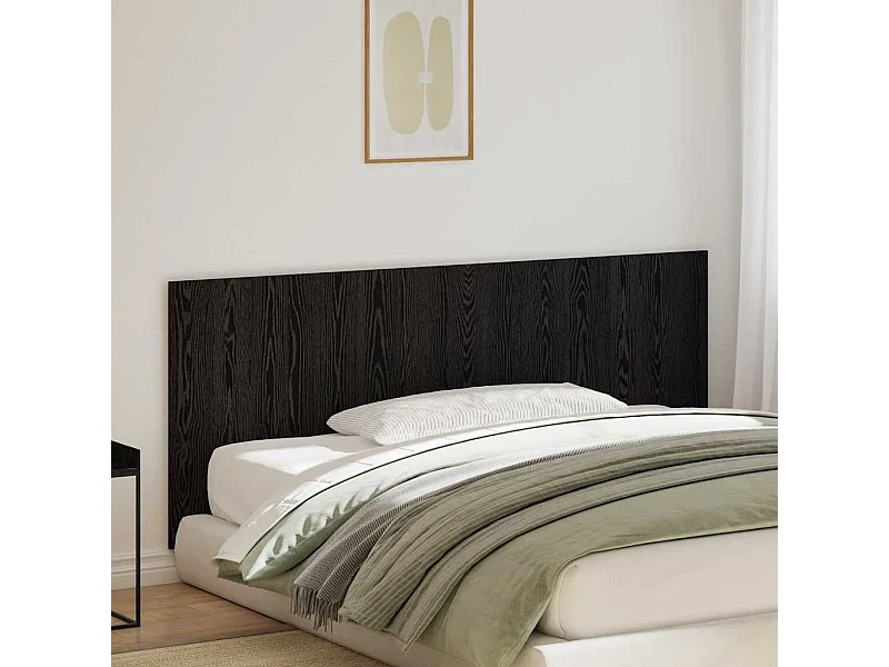 Tête de Lit | Panneau de tête pour lit Moderne Chêne noir 200x1,5x80 cm Bois d'ingénierie