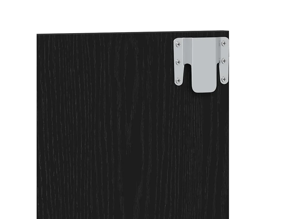 Cabecero | Cabezal de Cama | Mueble cabecero Roble negro 200 x 1,5 x 80 cm Madera contrachapada