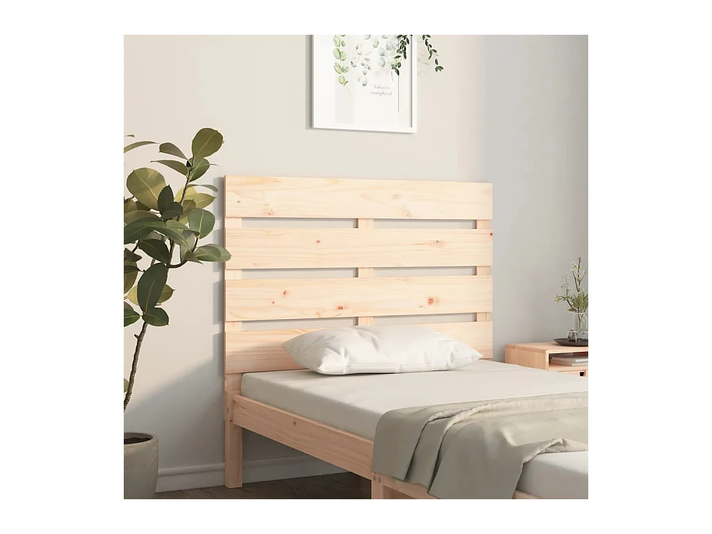 Cabecero de Cama | Cabezal de cama | Mueble de cabecero madera maciza de pino 90x3x80 cm