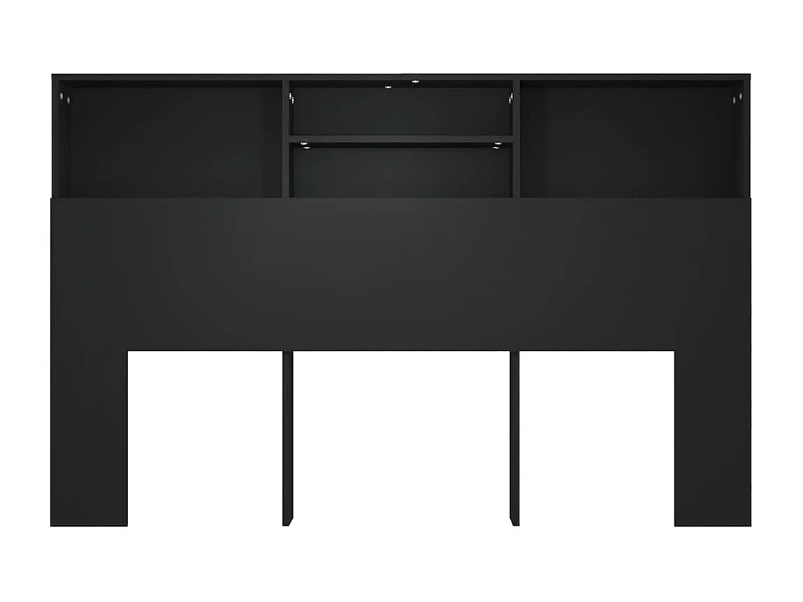 Cabecero de Cama | Cabezal de Cama | Mueble cabecero negro 160x19x103,5 cm