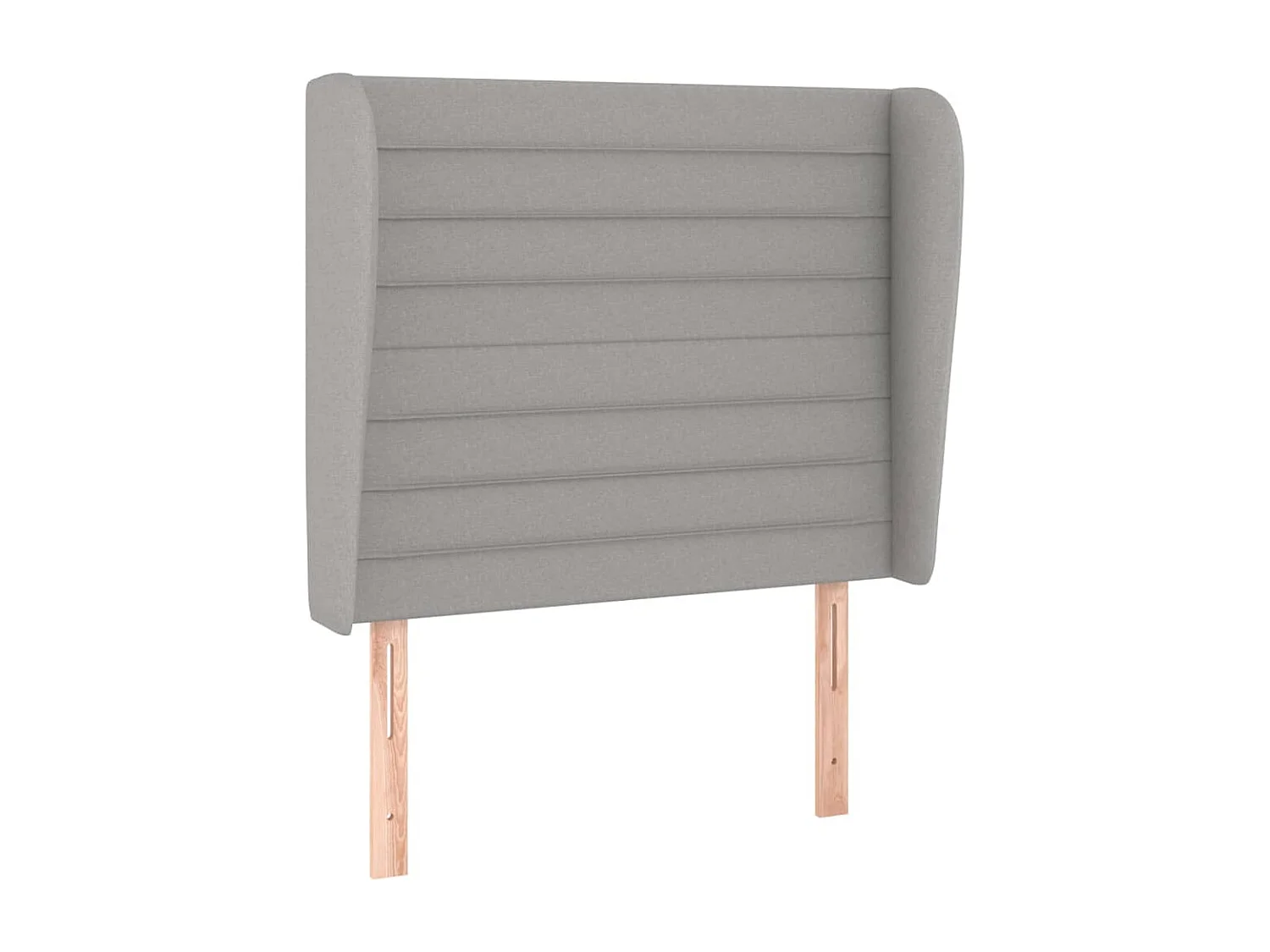 Hoofdbord | Hoofdeinde met randen 83x23x118/128 cm stof lichtgrijs