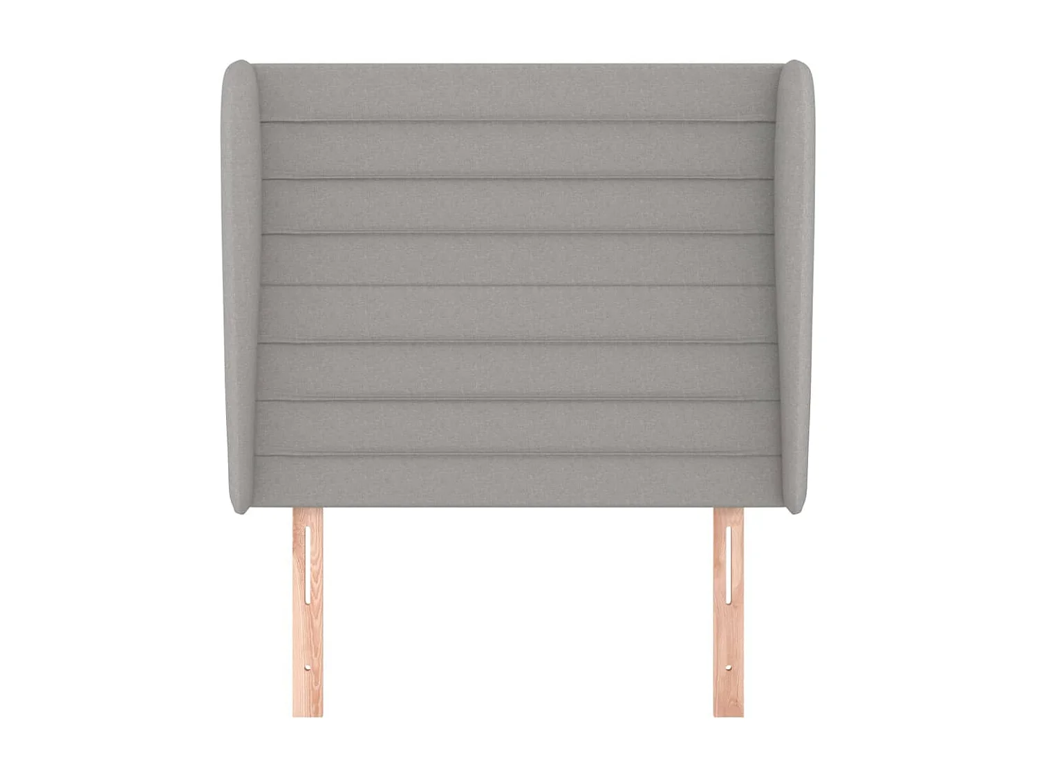 Hoofdbord | Hoofdeinde met randen 83x23x118/128 cm stof lichtgrijs