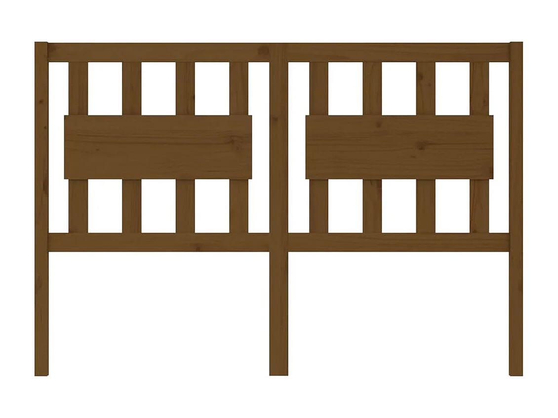 Cabecero de Cama | Cabezal de cama | Mueble de cabecero madera maciza pino marrón miel 145,5x4x100 cm