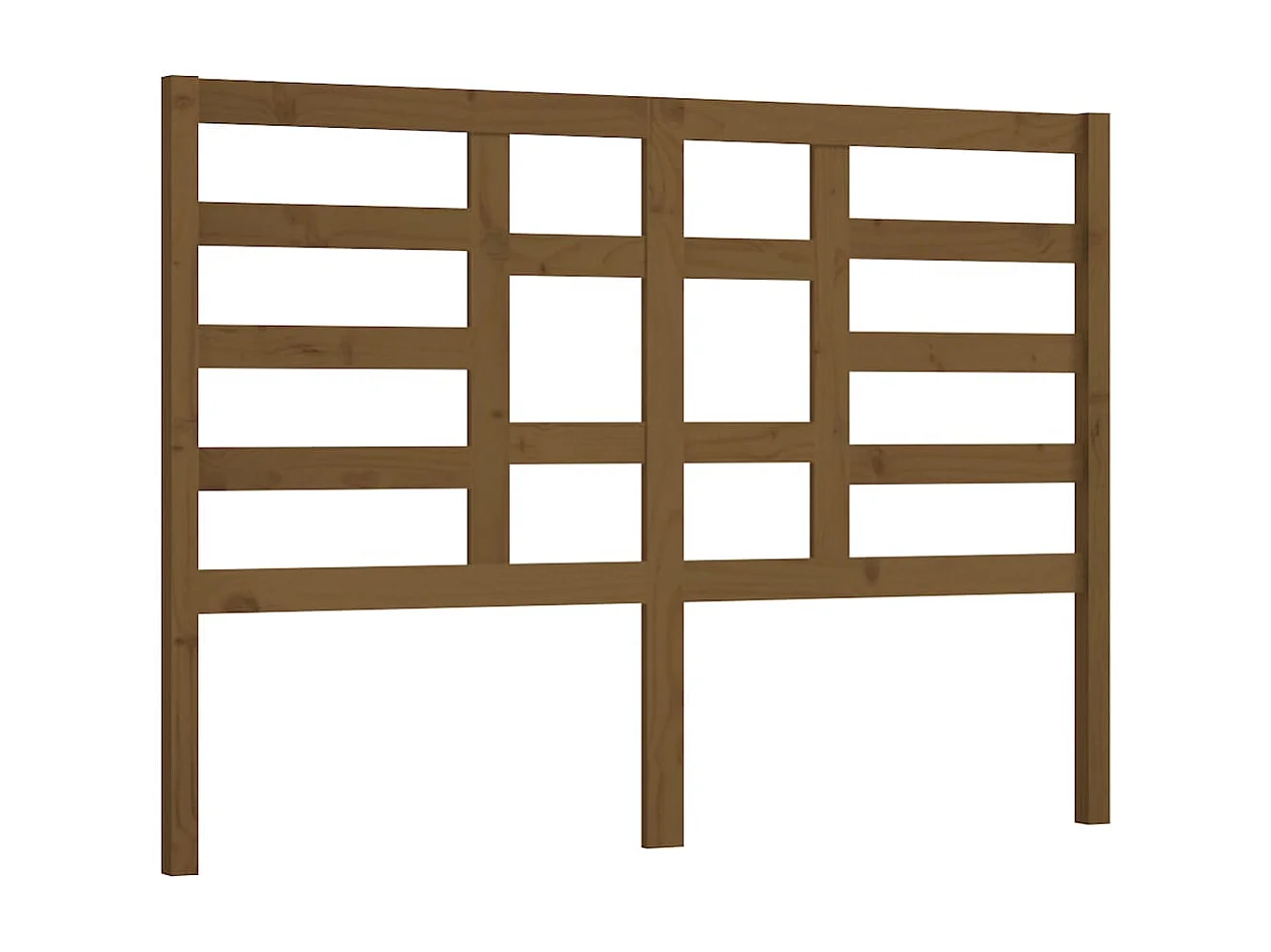 Tête de Lit | Panneau de tête pour lit Moderne Marron miel 126x4x104 cm Bois massif de pin