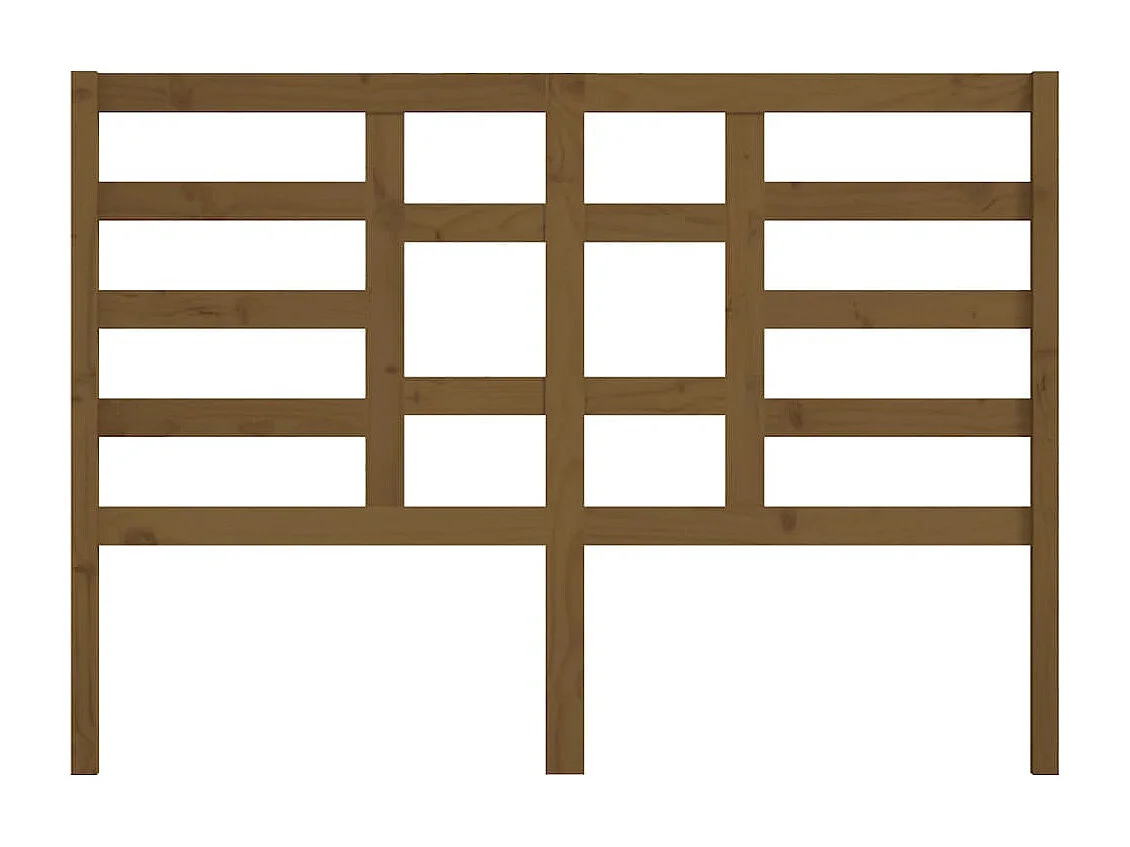 Tête de Lit | Panneau de tête pour lit Moderne Marron miel 126x4x104 cm Bois massif de pin