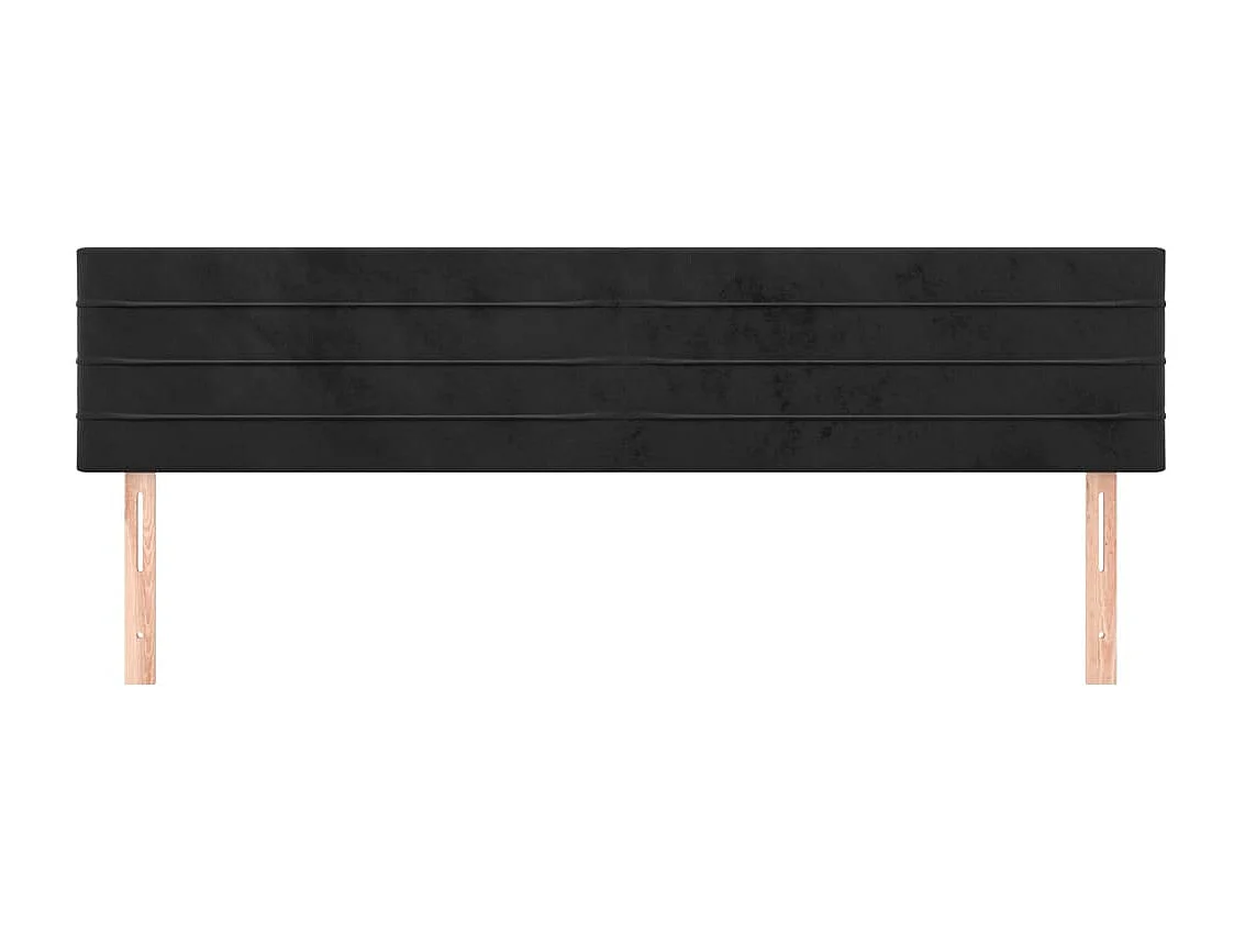 Têtes de lit | Panneaux de tête pour lit Moderne 2 pcs Noir 100x5x78/88 cm Velours