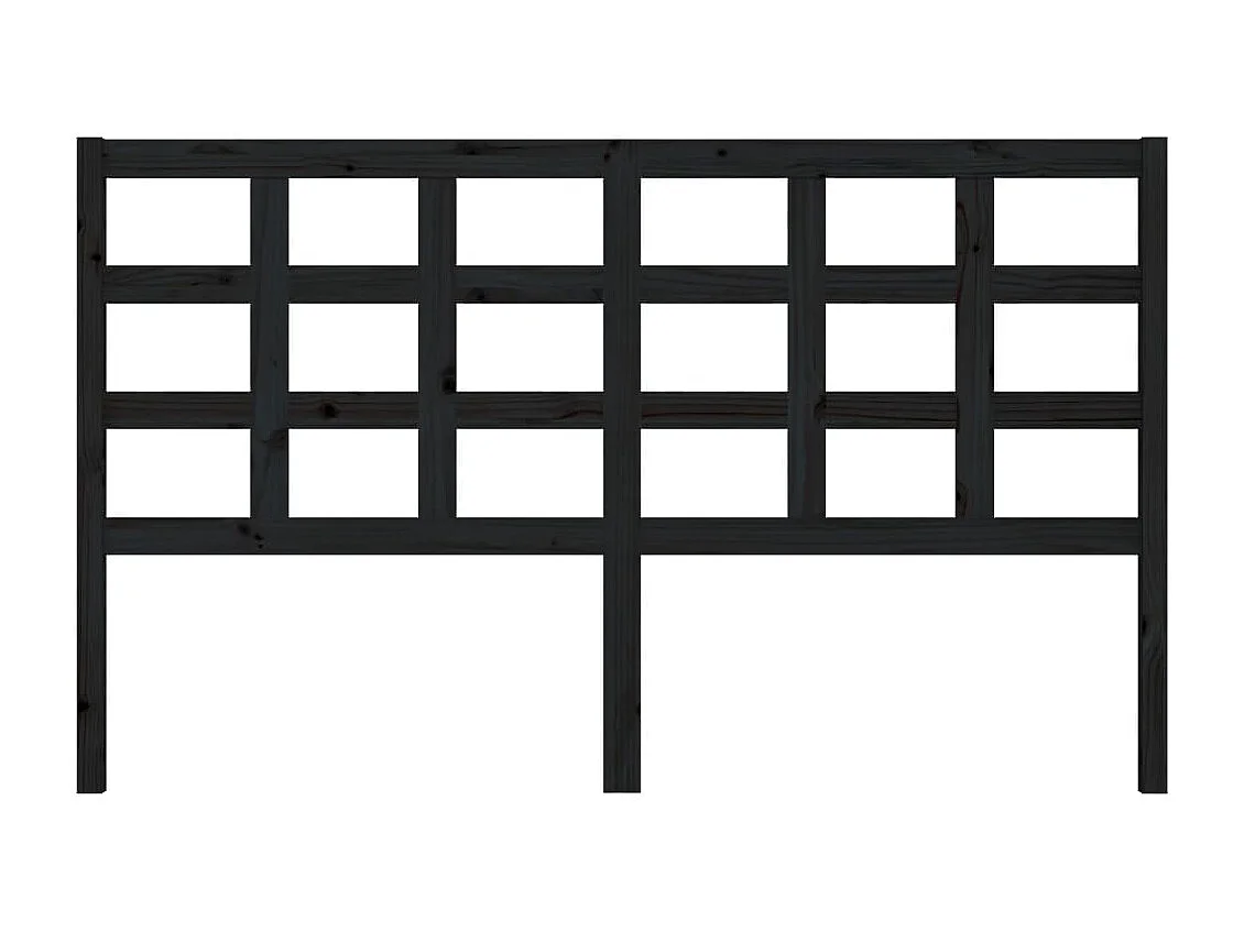 Hoofdbord | Hoofdeinde 165,5x4x100 cm massief grenenhout zwart