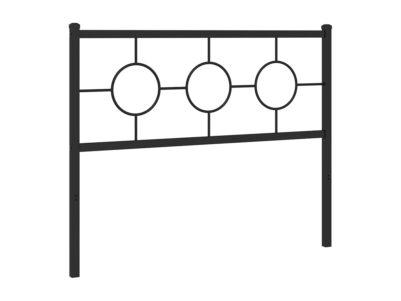 Tête de Lit | Panneau de tête pour lit Moderne métal noir 107 cm