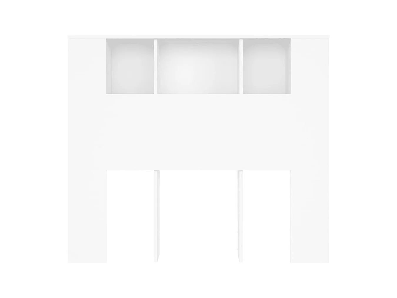 Tête de Lit avec rangement | Armoire de tête de lit blanc 120x18,5x102,5 cm